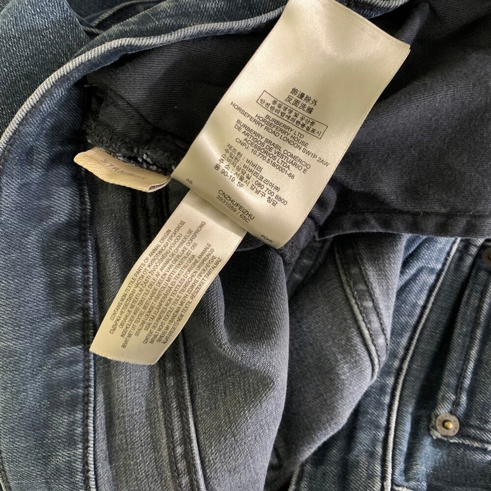 BURBERRY BRIT Size 36 Navy Wash Cotton Straight leg Jeans - Picture 6 of 8